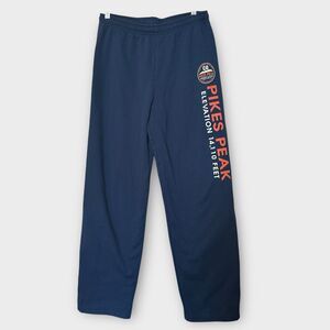 Jan Sport Boys Straight Leg Sweatpants Blue Piles Peak Colorado Mountain XL